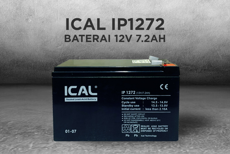 ICAL IP1272: Baterai 12V 7.2Ah